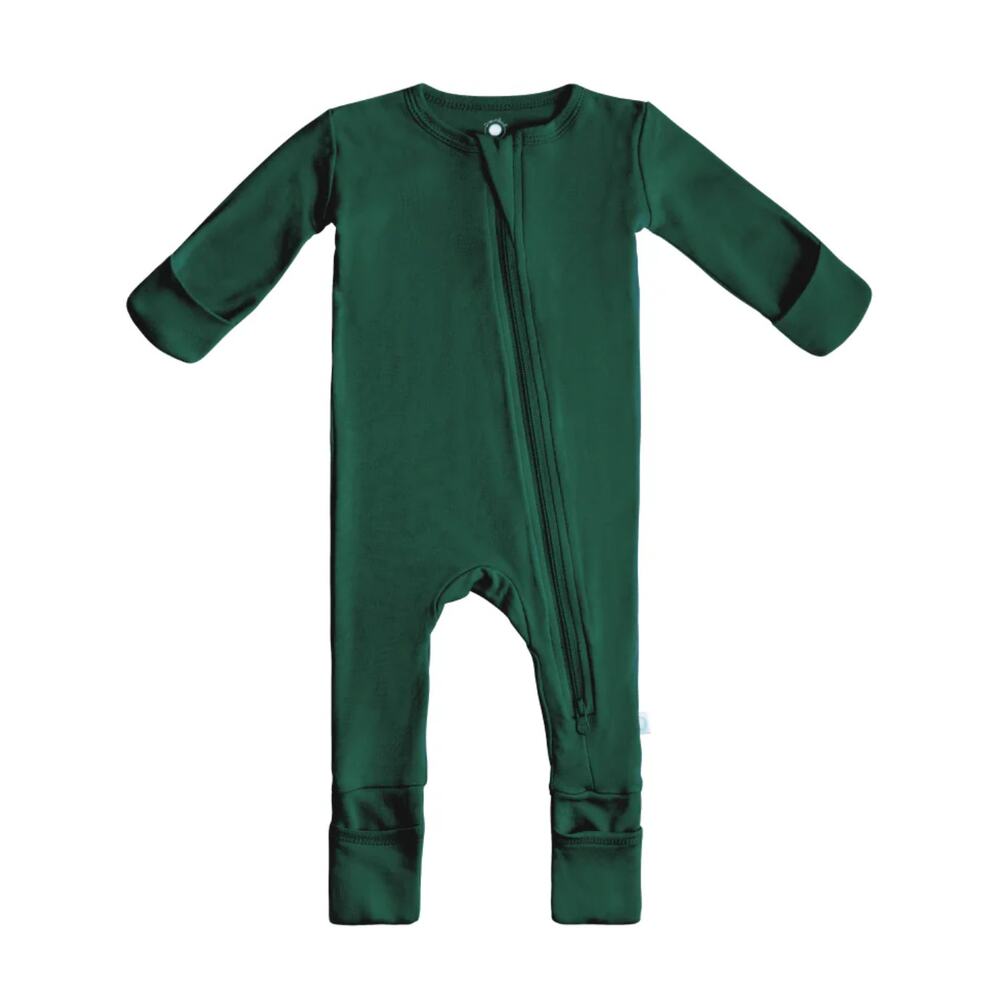 Dreamland Baby Bamboo Pajamas With DreamCuffs Size 12-18M Forest Green New